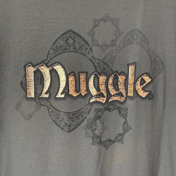 Wizarding World of Harry Potter Unisex Universal Muggle T Shirt Size XL Gray Tee - Picture 5 of 10